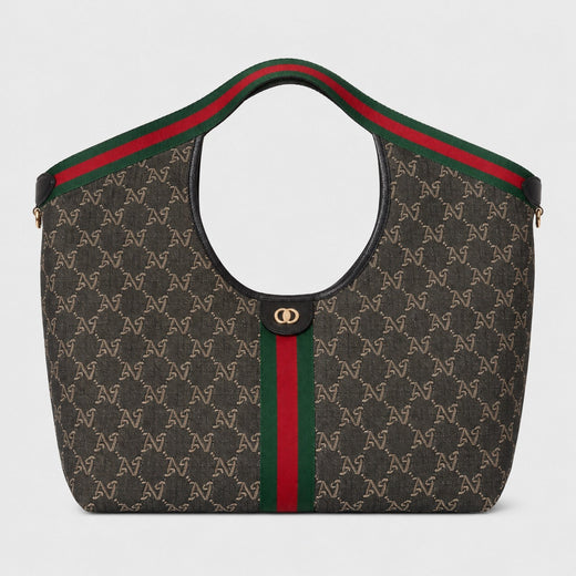 GG Tote Bag - Black Denim