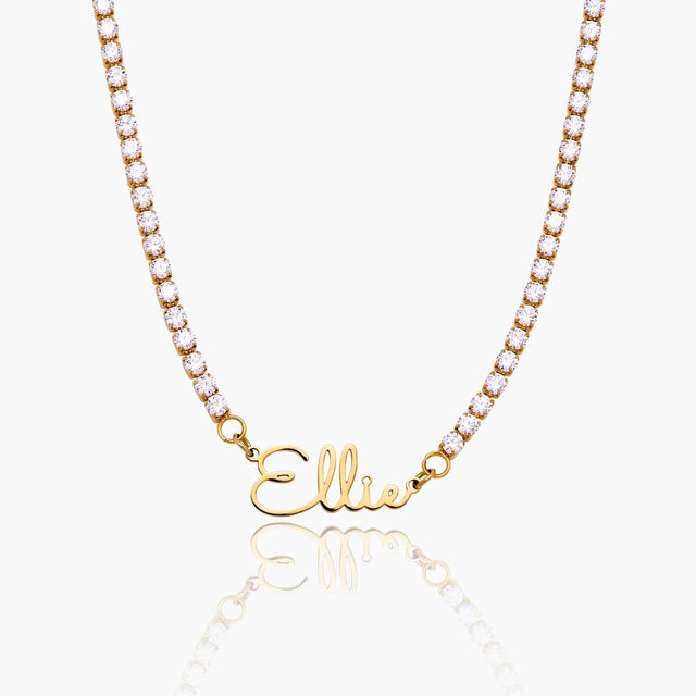 Signature Tennis-Style Name Necklace
