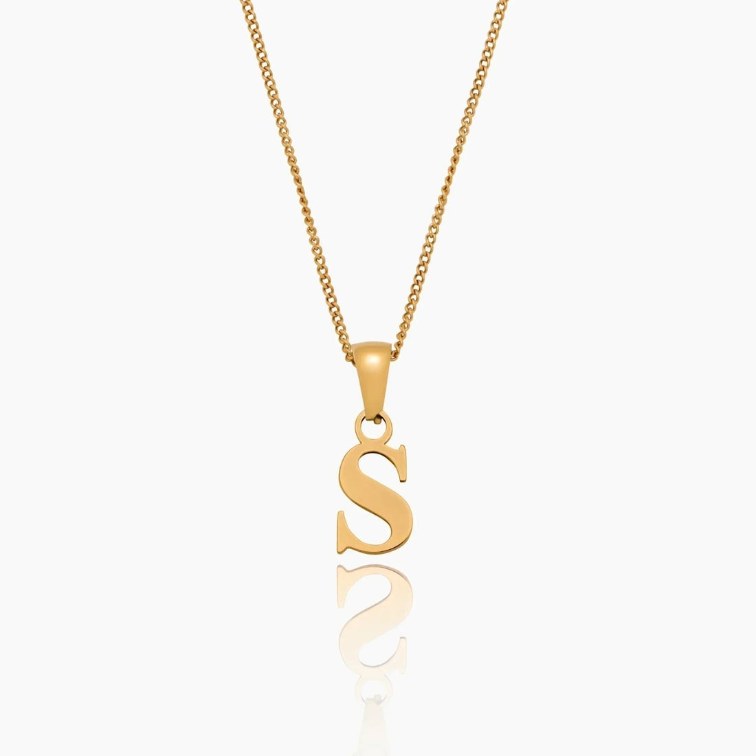 Charm Necklace with Gold Initial