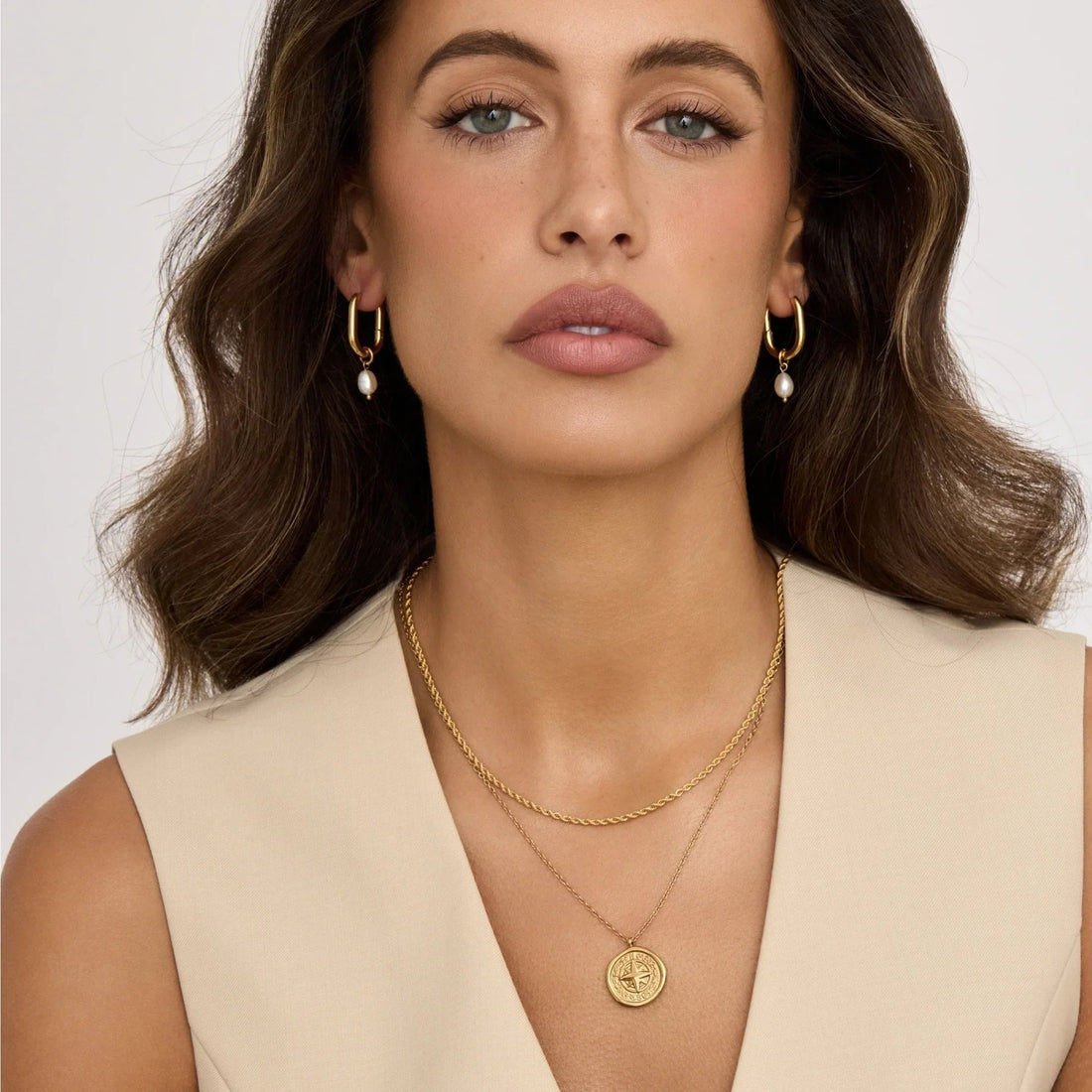 Gold Compass Necklace