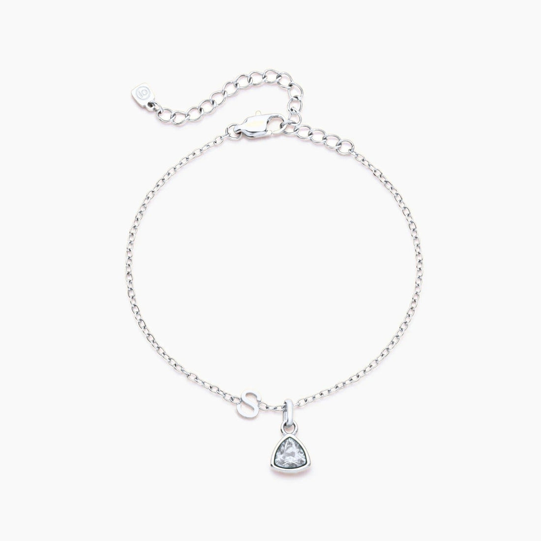 Charm Bracelet with Initial and Birthstone
