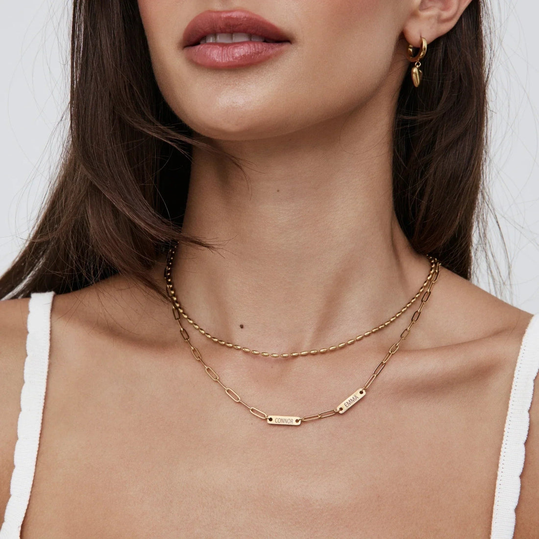 Paperclip Multiple Name Necklace