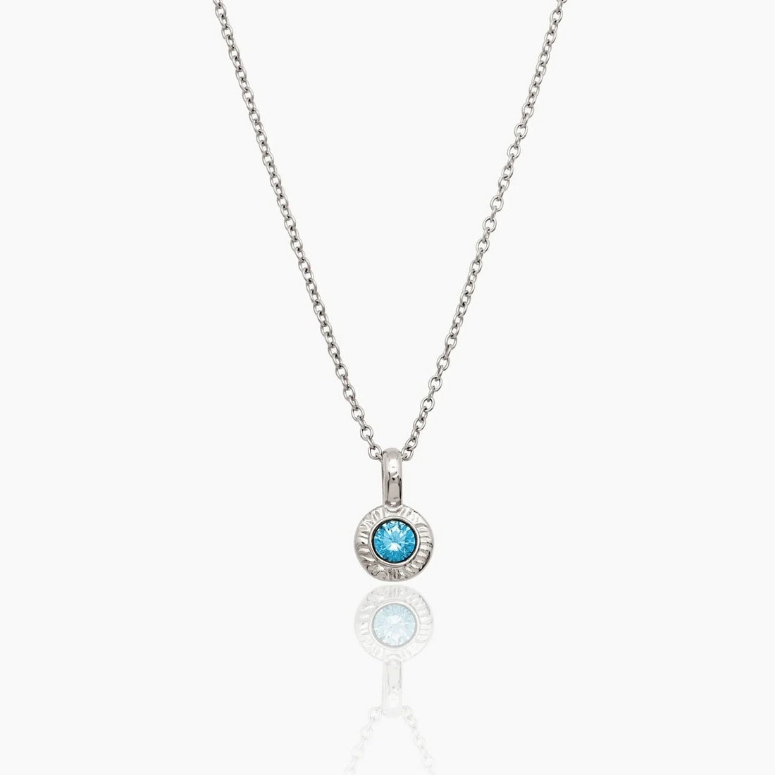 Necklace with Crushed Birthstone Pendant
