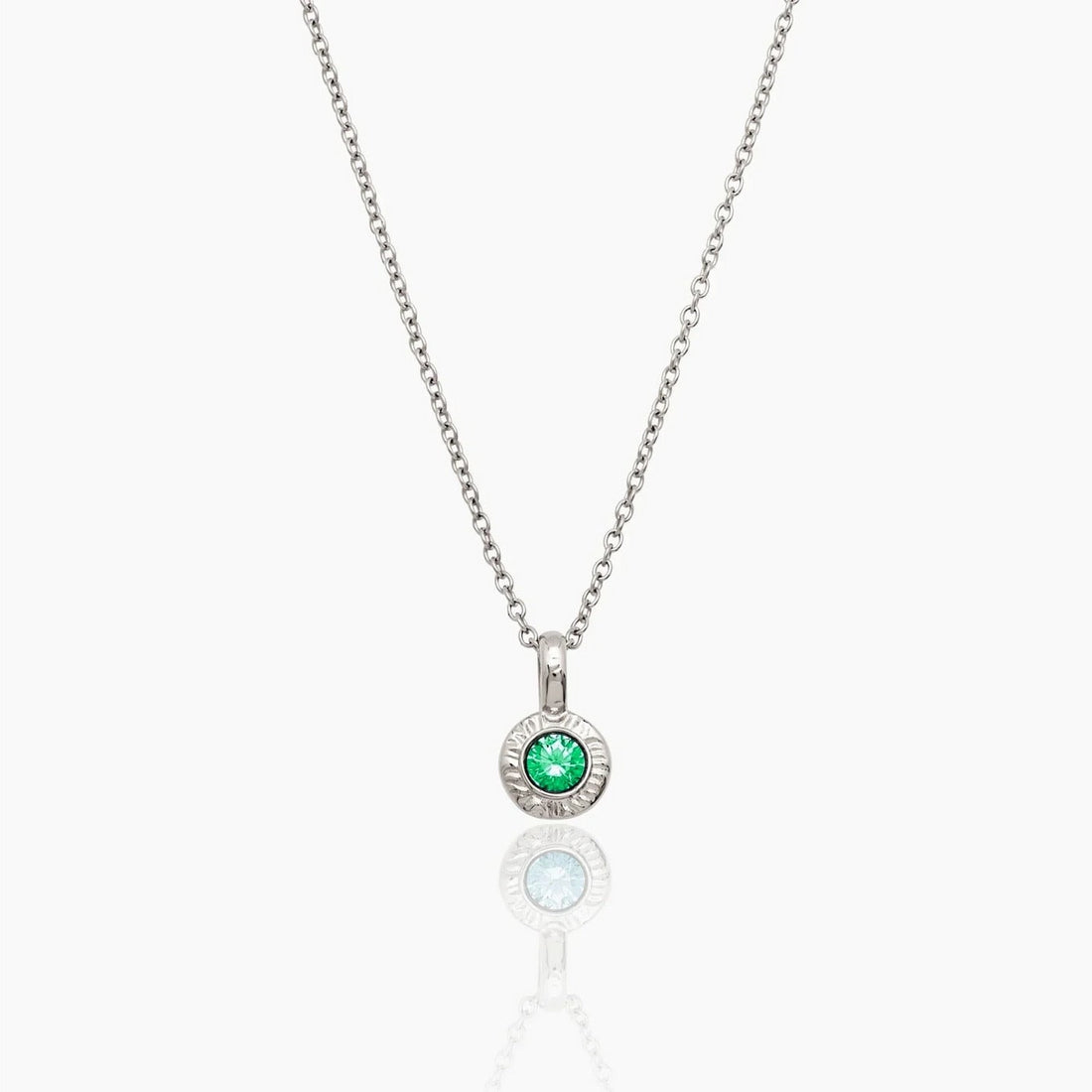 Necklace with Crushed Birthstone Pendant