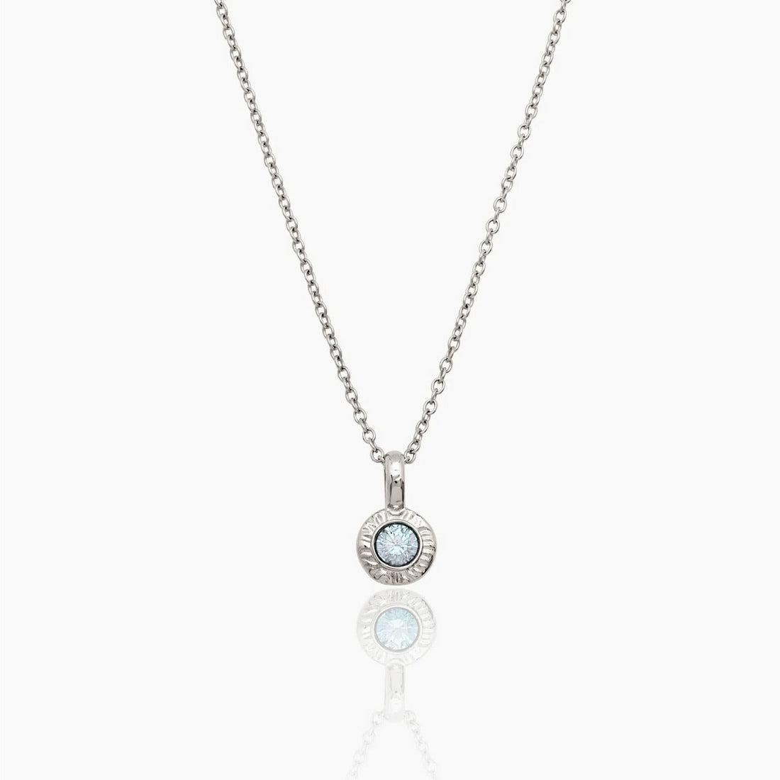 Necklace with Crushed Birthstone Pendant