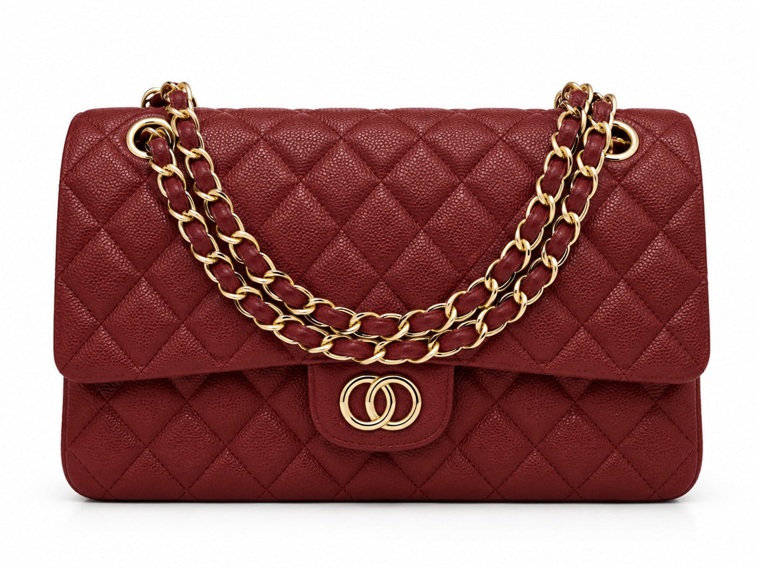 Quilted Flap Bag - Red