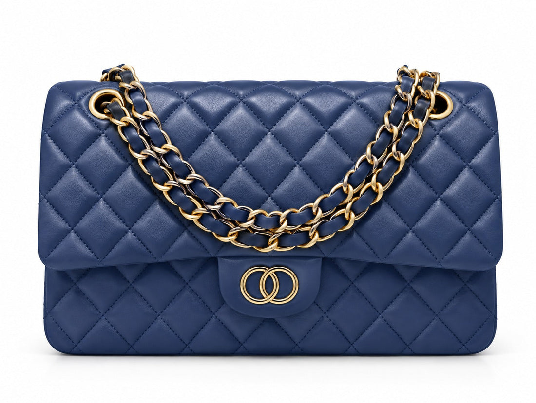 Quilted Flap Bag - Royal Blue
