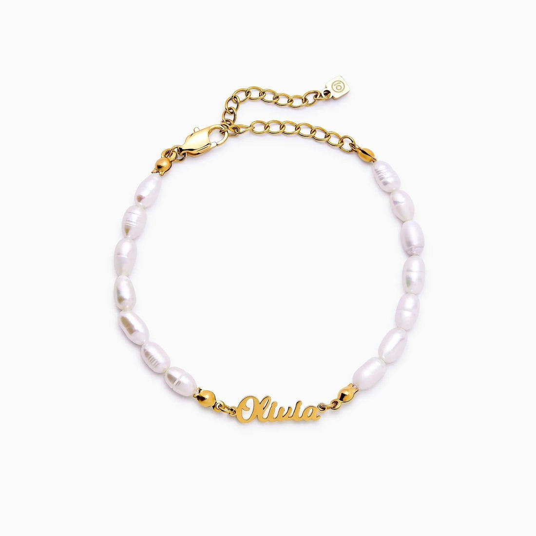 Name Bracelet with Freshwater Pearls