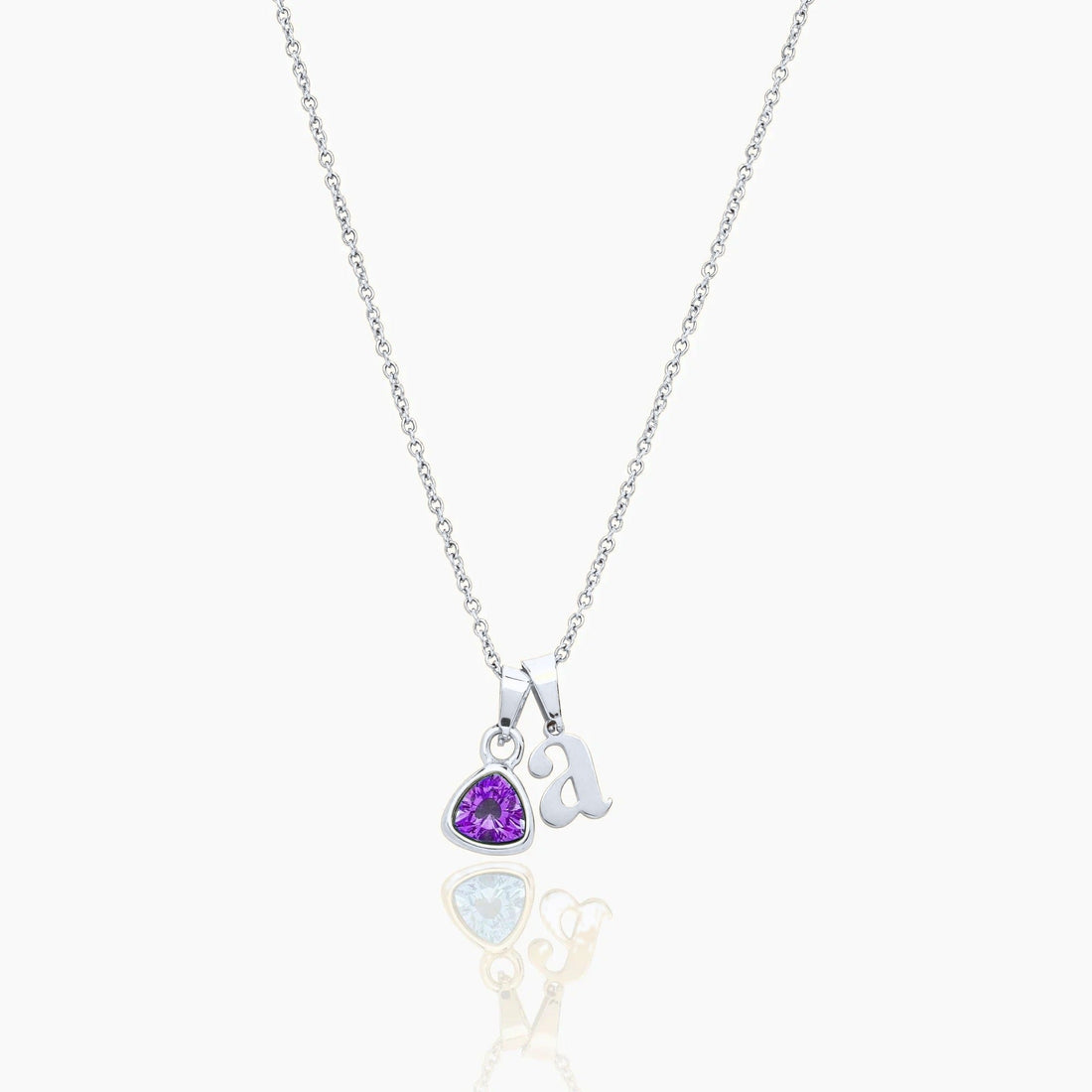 By Heart Initial and Birthstone Necklace