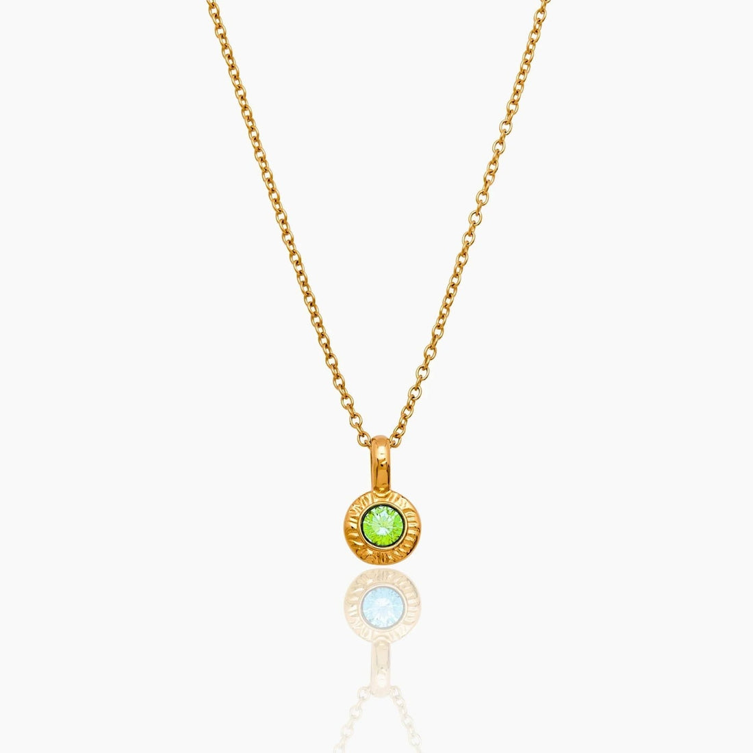 Necklace with Crushed Birthstone Pendant