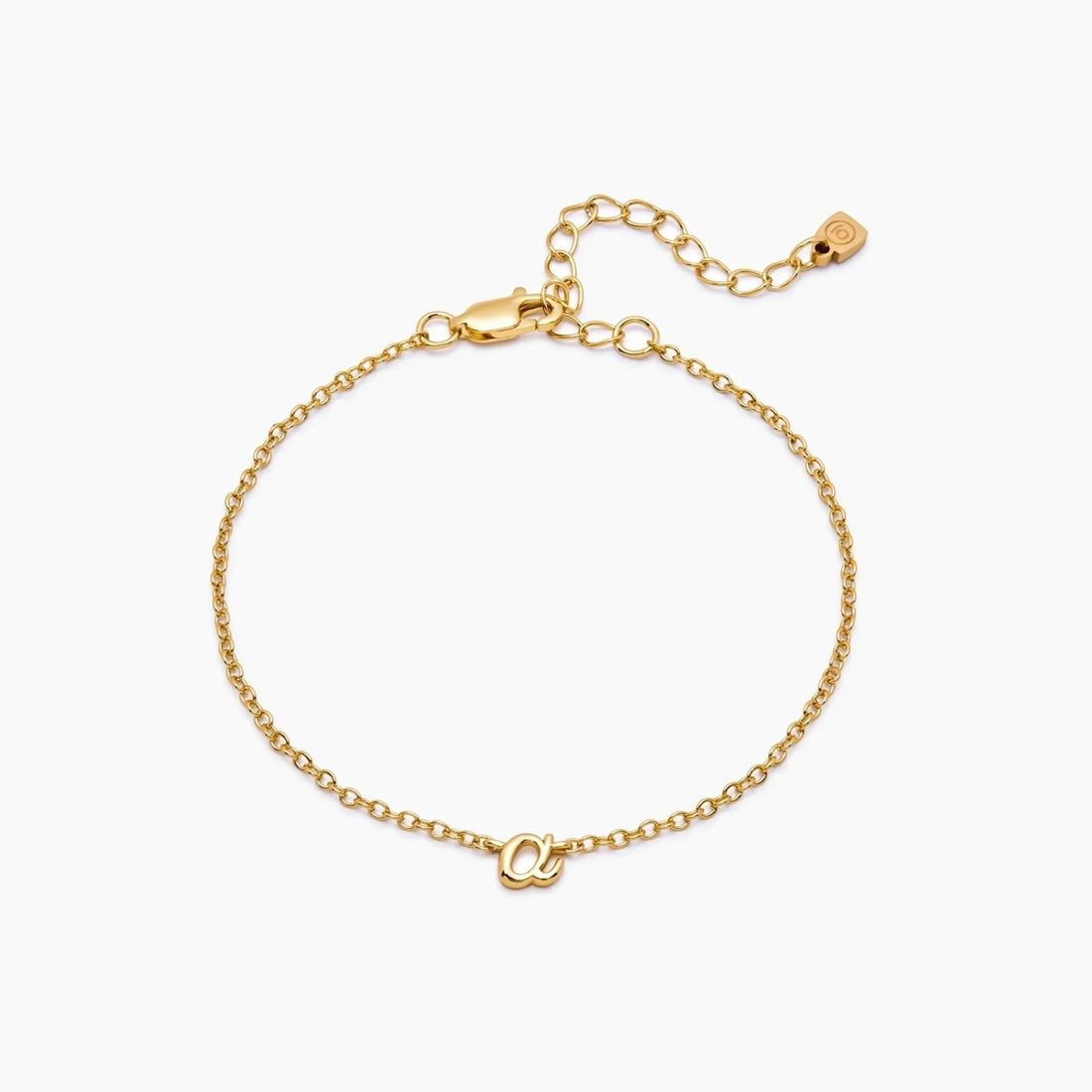 Delicate Bracelet with Cursive Initial