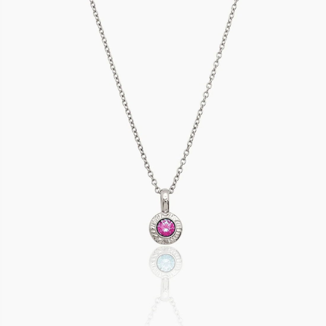 Necklace with Crushed Birthstone Pendant