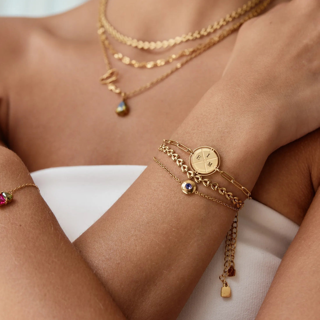 Engraved Compass Bracelet