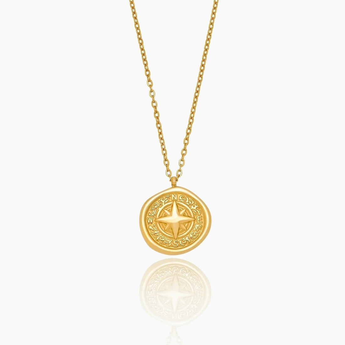 Gold Compass Necklace
